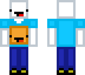 man with a toast skeppy on his shirt