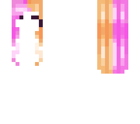 orange and pink sherbet ice cream hair base