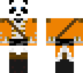 orange coat panda