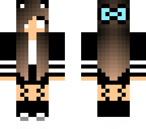 sexy girl with bule bow sorry for the mess up