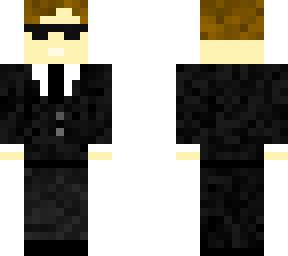 agent with black tie