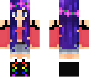 ash blurple hair rainbow shoes