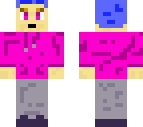 blue hair, purple hoodie guy