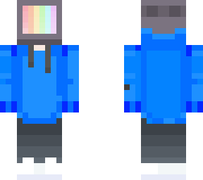 computer with blue hoodie