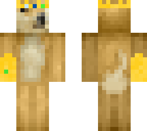doge with gauntlet and crown