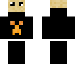 orange creeper face on hoodie