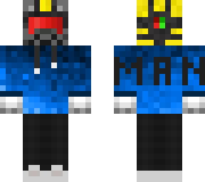polar bear man sweatshirt with hazmat whole head covering