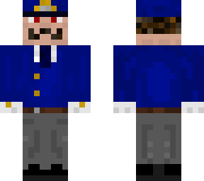 train conductor hair diff red eyes