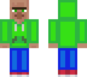 villager in green hoodie