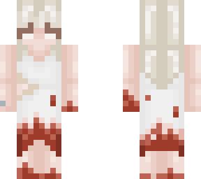 bloody girl-white dress