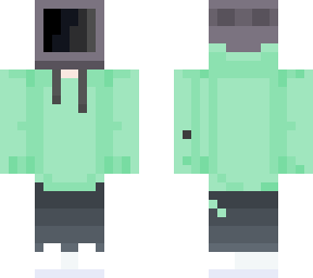 computer head (save screen, light green)