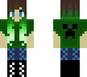 green and brown hair gal