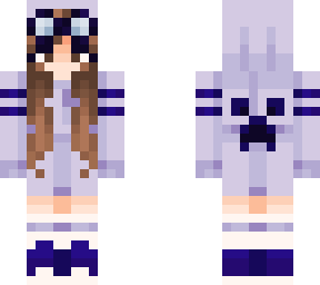 my minecraft skin (purple creeper hoodie)