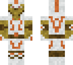 orange and silver armor