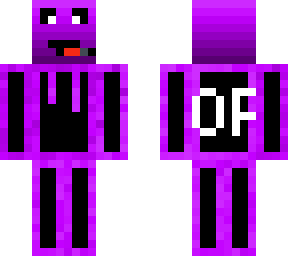 purple of jumpsuit and gradient head with mic