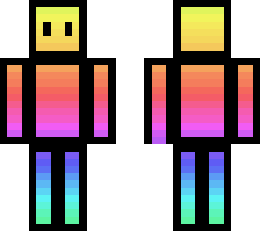 rainbow robot guy