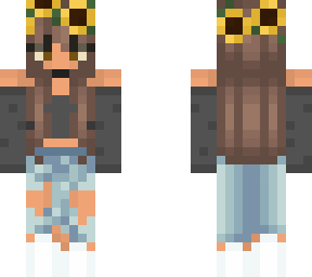 sunflower girl with a black shirt