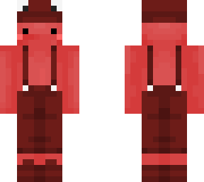 tomato red overalls