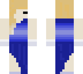 blue dress blonde hair