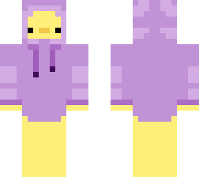 duck in purple hoodie