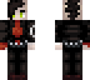frank iero with black shirt and red tie (commission)