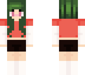 green hair girl-