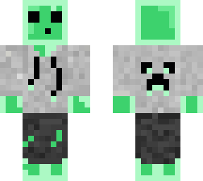Green Hoodie Slime Minecraft Skins