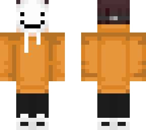 orange skin with mask