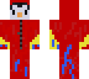 penguin in parrot costume