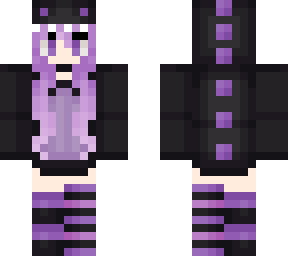 purple and black dino girl