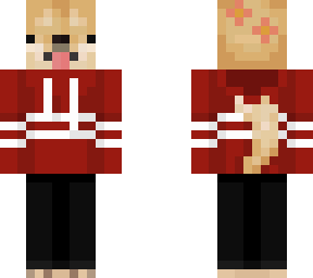 red hoodie doge with flowers slim