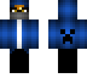 blue creeper hoodie boi with mask