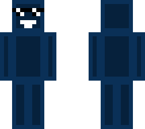 blue man with glasses clean