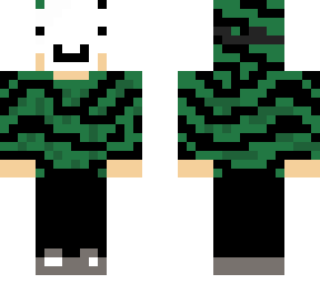 green hoodie with dream mask