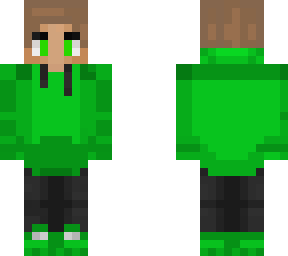 green purpled with brown hair
