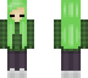 green sweater gorl