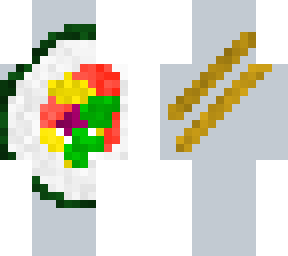 more sushi yes please pixel art minecraft skin
