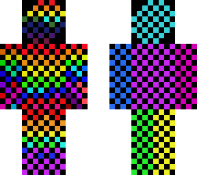 rainbow black tiled skin