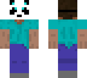 steve con mascara de panda