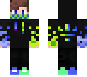 blue and lime green fire