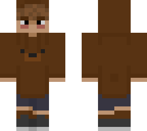 boy wearing bear skin :3