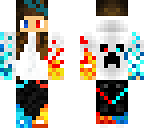 fire and ice hoodie girl