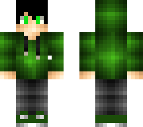 green hoodie black hair boy