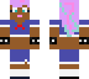 pastel hair school girl (punk bracelets)