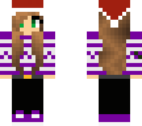 purple christmas jumper girl