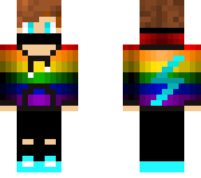 rainbow hoodie with lightning boy