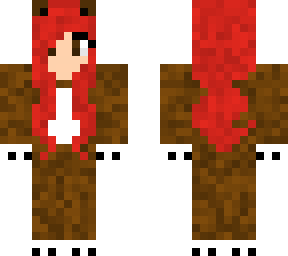 red head brown puppy costume girl