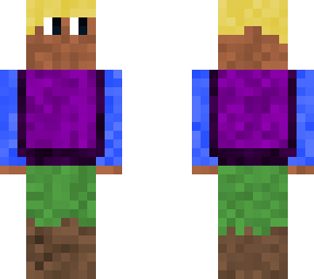 skin minecraft with portal, sky, grass and sun