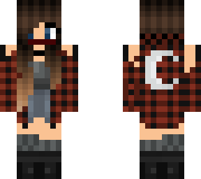 teen girl with checkered coat