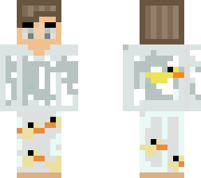 white duck hood boy